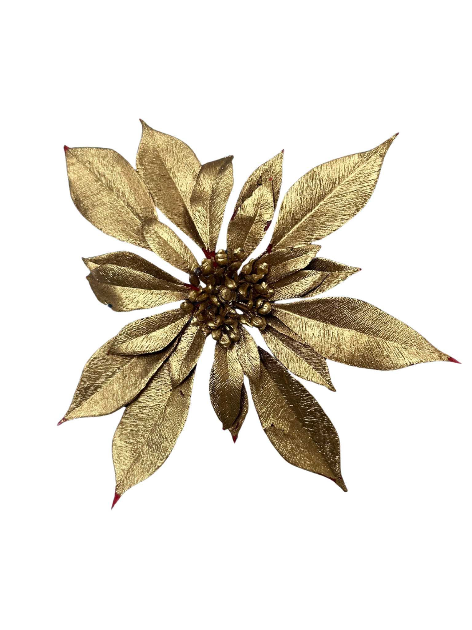Vintage Gold Foil Poinsettia